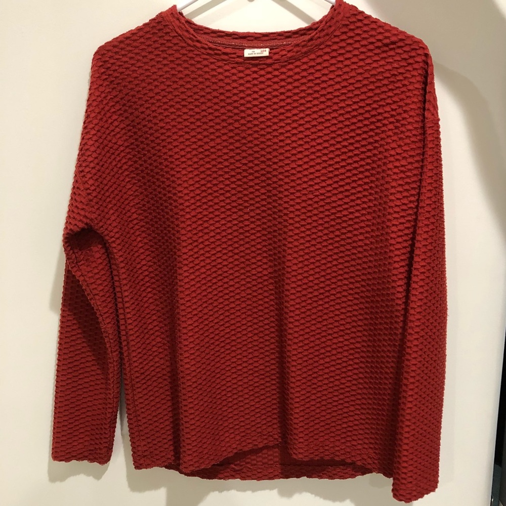Red sweater from Zara
